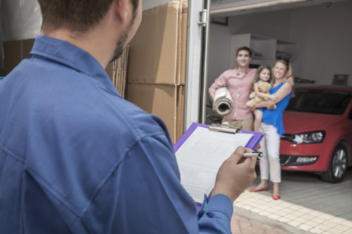 Loading furniture into a moving van in New Addington