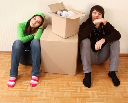 Loading furniture into a removals van in New Addington