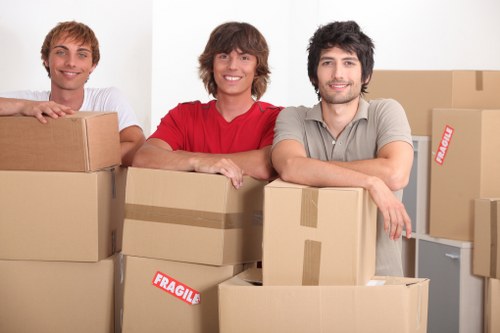 Delivery and transport service with stacked moving boxes