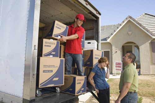 A moving van prepared for a local house removal service