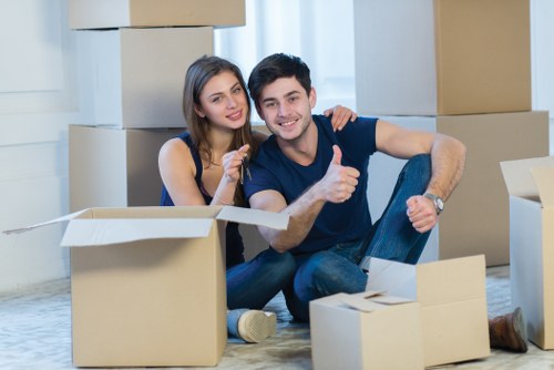 Local man and van service handling a careful furniture delivery in New Addington