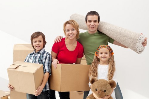 Worker assessing moving risks before transport