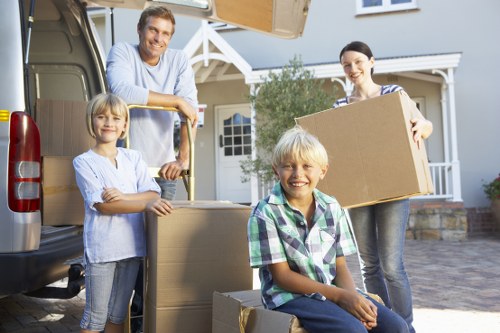 Loading belongings into a moving truck for a New Addington move