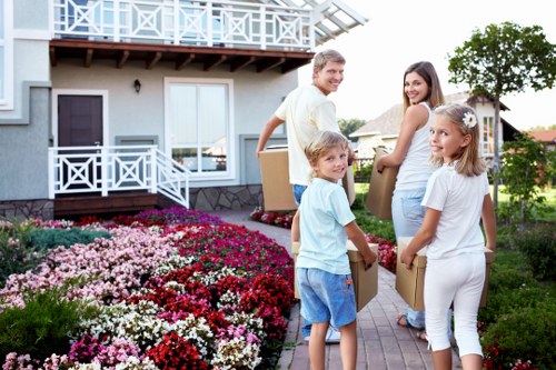 Careful packing of household items for a local relocation